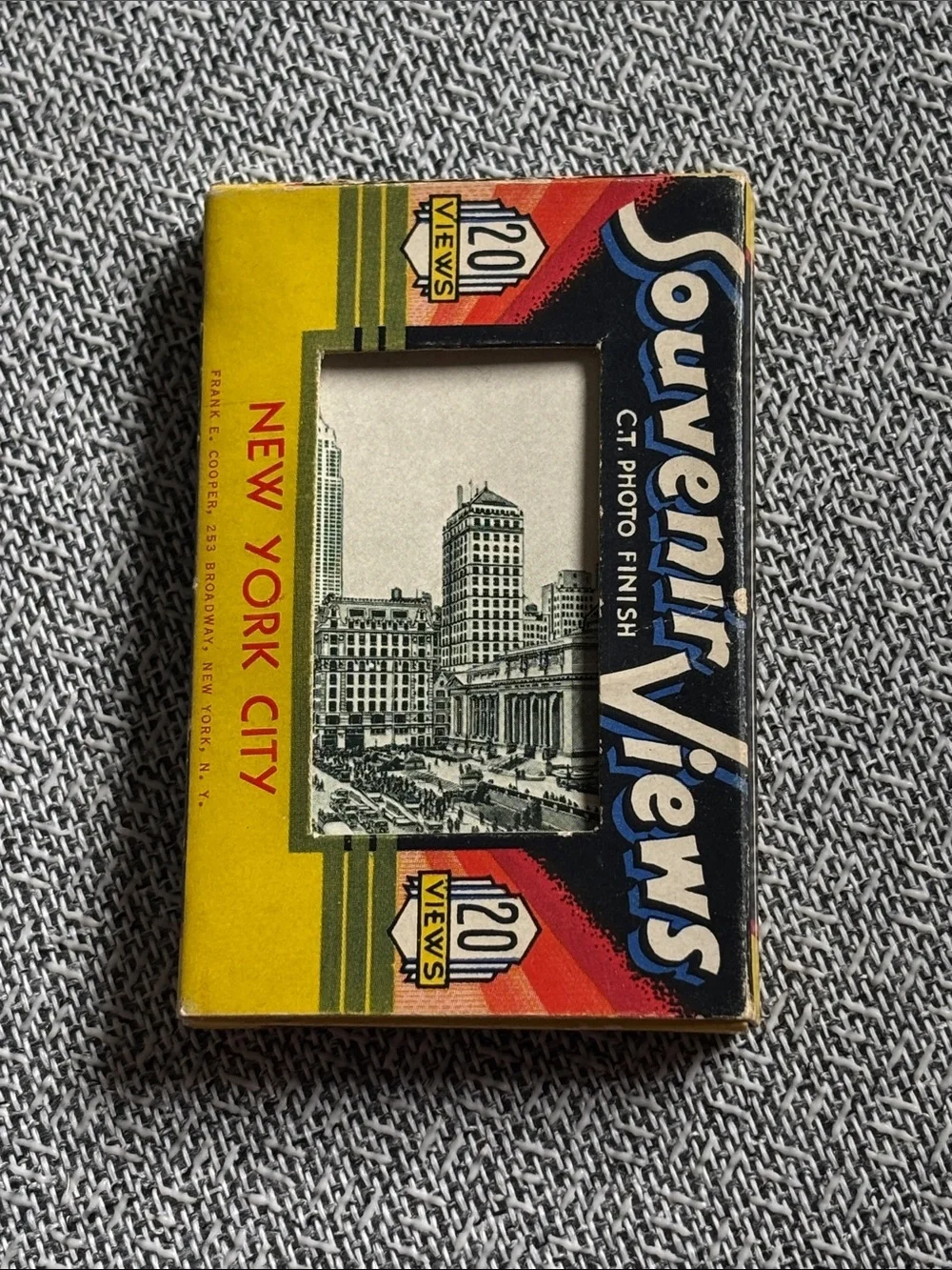 Souvenir Views New York City Vintage Photo Slide Pack - Yellow